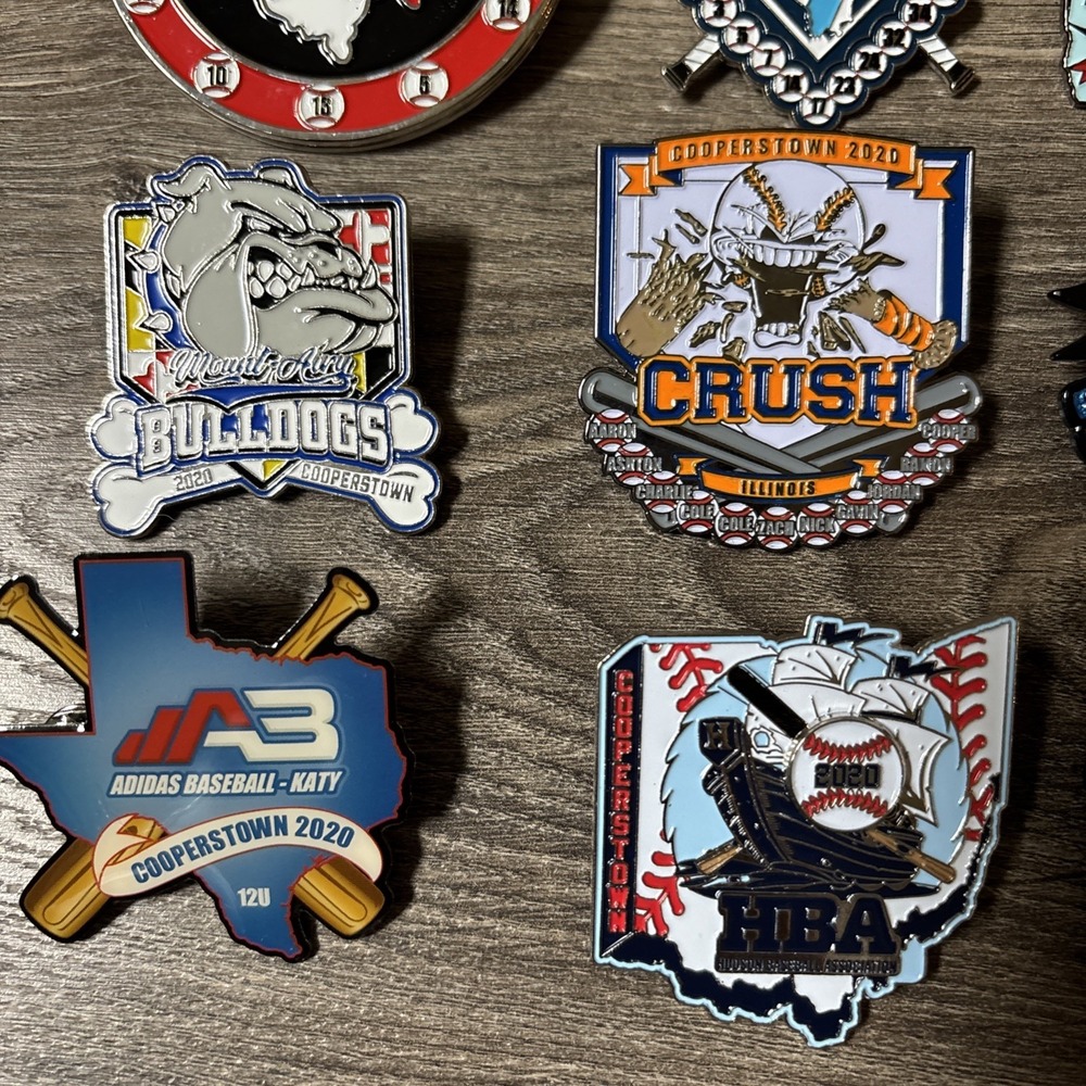 Cooperstown 2020 Baseball Collectors Pins Lot #3 12 Pieces Light Up - Picture 4 of 7